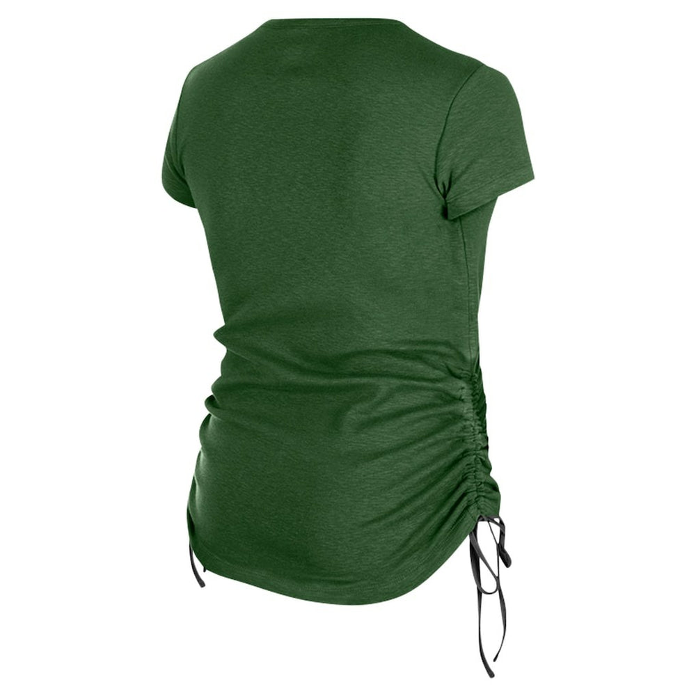 New York Jets New Era Women's Ruched Side T-Shirt - Green - NFL