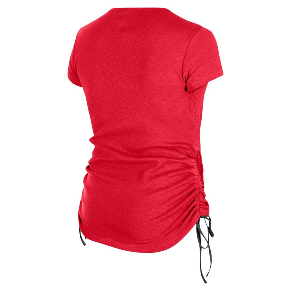 San Francisco 49ers New Era Women's Ruched Side T-Shirt - Red - NFL