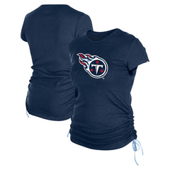 Tennessee Titans New Era Women's Ruched Side T-Shirt - Navy - NFL