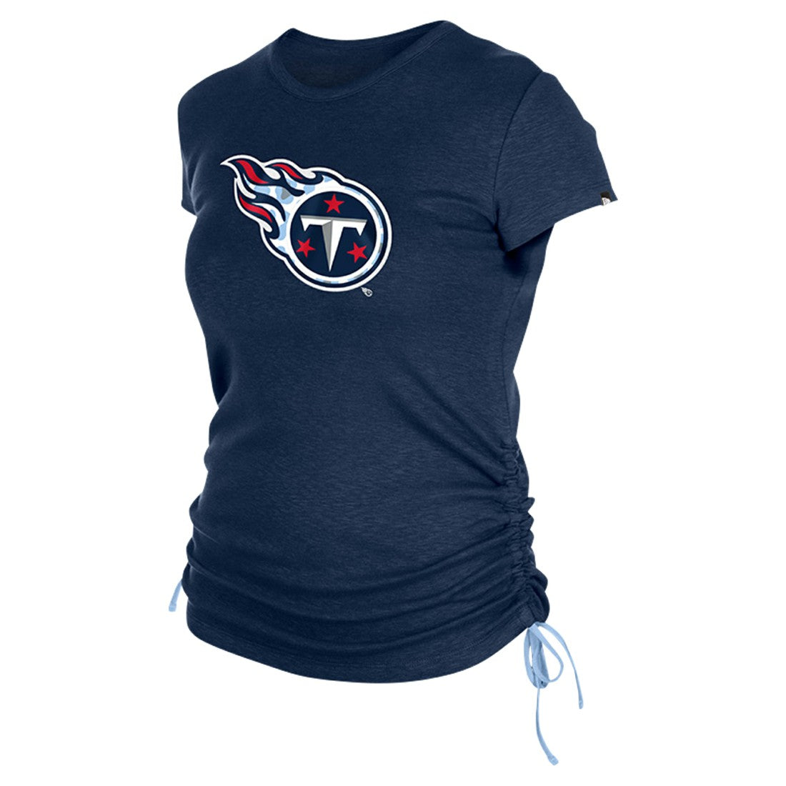 Tennessee Titans New Era Women's Ruched Side T-Shirt - Navy - NFL