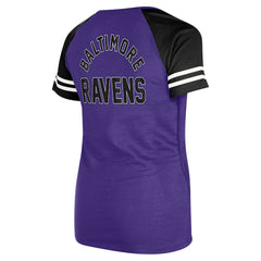 Baltimore Ravens New Era Women's Lace-Up Raglan T-Shirt - Purple - NFL