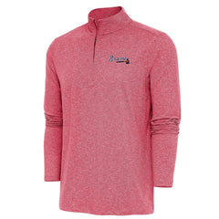 Atlanta Braves Antigua Hunk Quarter-Zip Pullover Top Sale