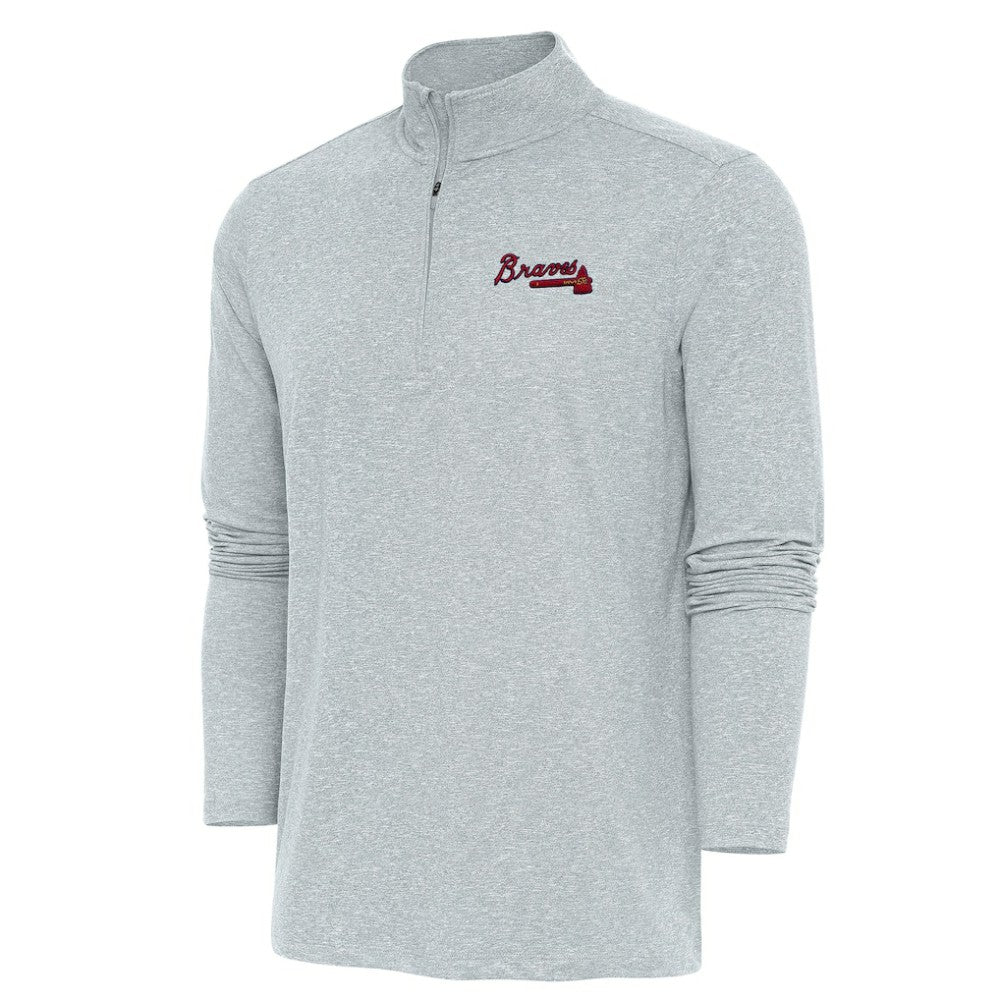 Atlanta Braves Antigua Hunk Quarter-Zip Pullover Top Near Me