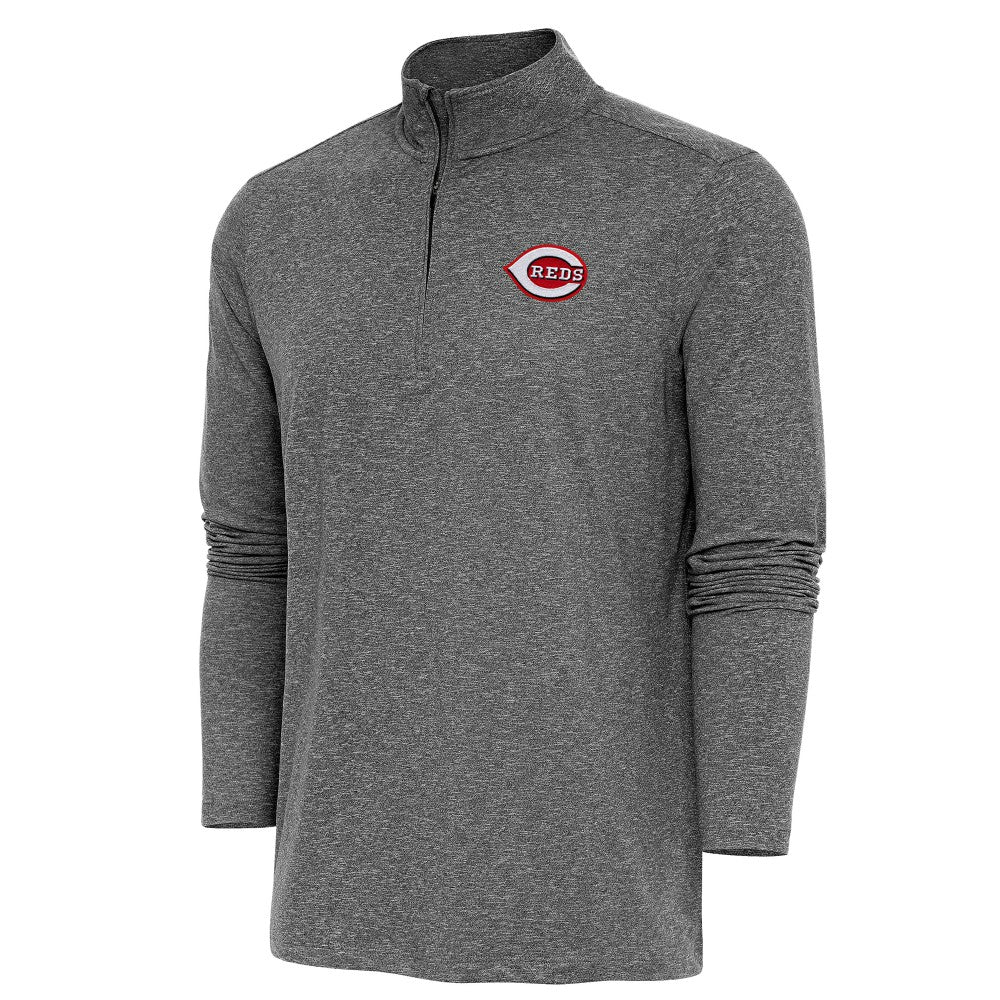 Cincinnati Reds Antigua Hunk Quarter-Zip Pullover Top for sale