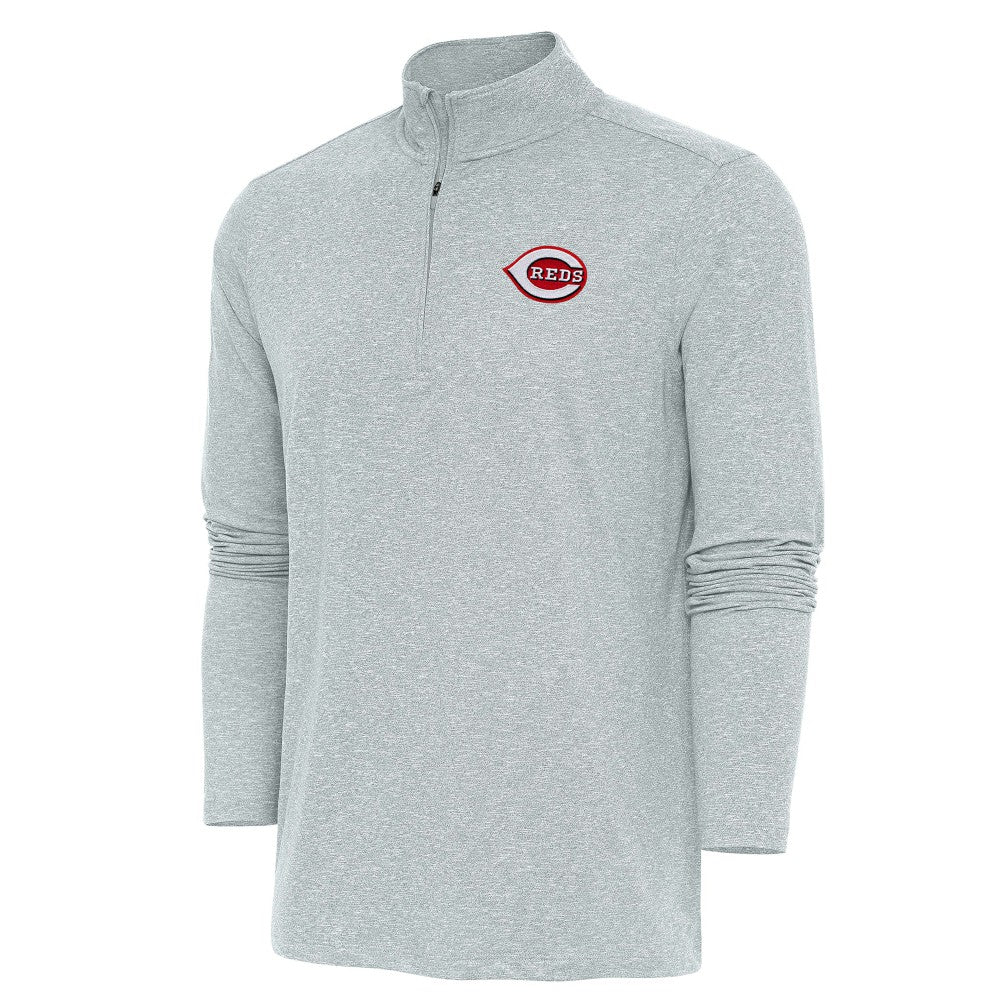 Cincinnati Reds Antigua Hunk Quarter-Zip Pullover Top for sale