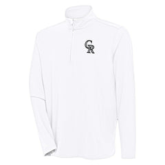 Colorado Rockies Antigua Hunk Quarter-Zip Pullover Top Outlet