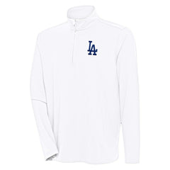 Los Angeles Dodgers Antigua Hunk Quarter-Zip Pullover Top Outlet