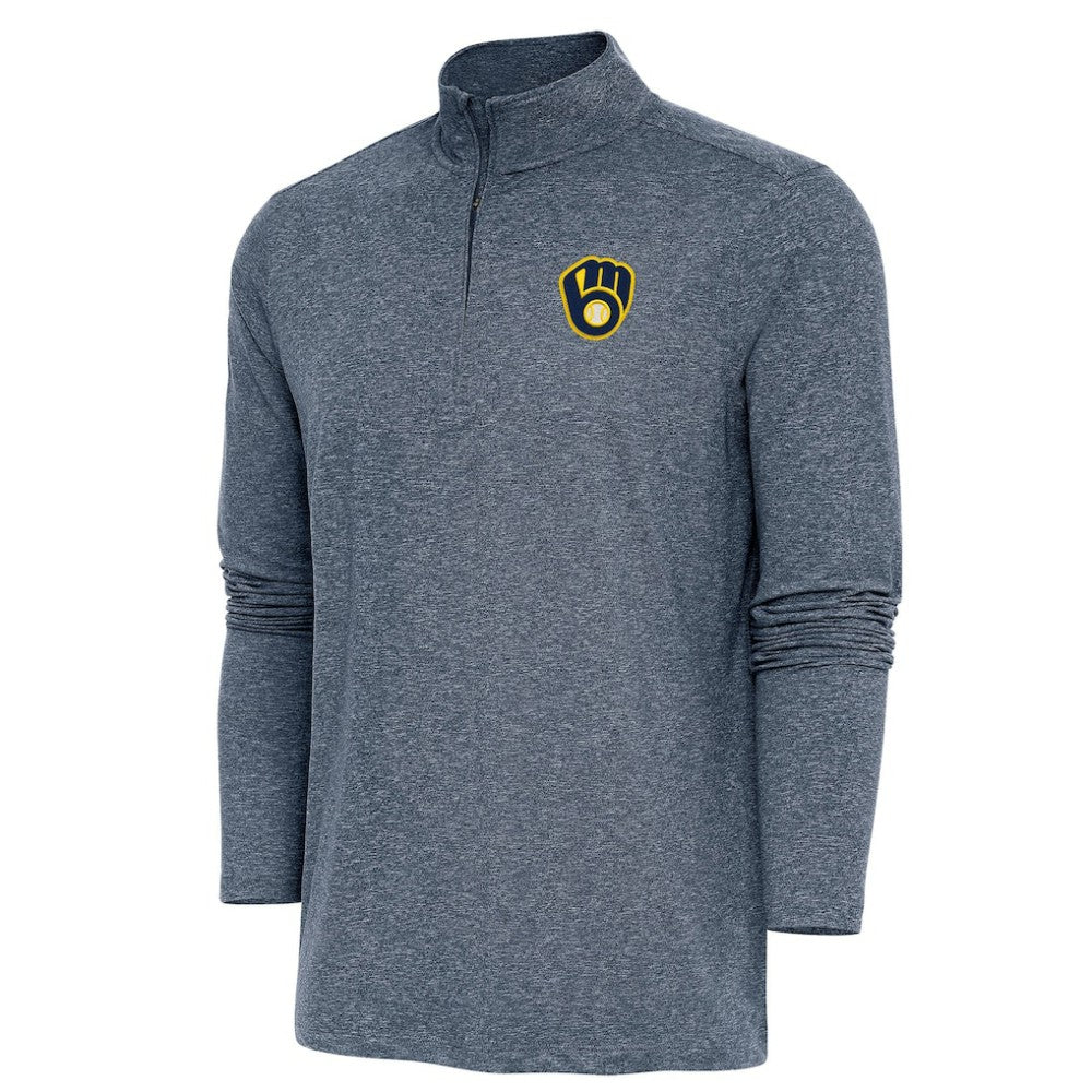 Milwaukee Brewers Antigua Hunk Quarter-Zip Pullover Top Online