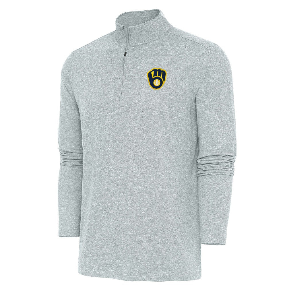 Milwaukee Brewers Antigua Hunk Quarter-Zip Pullover Top Online