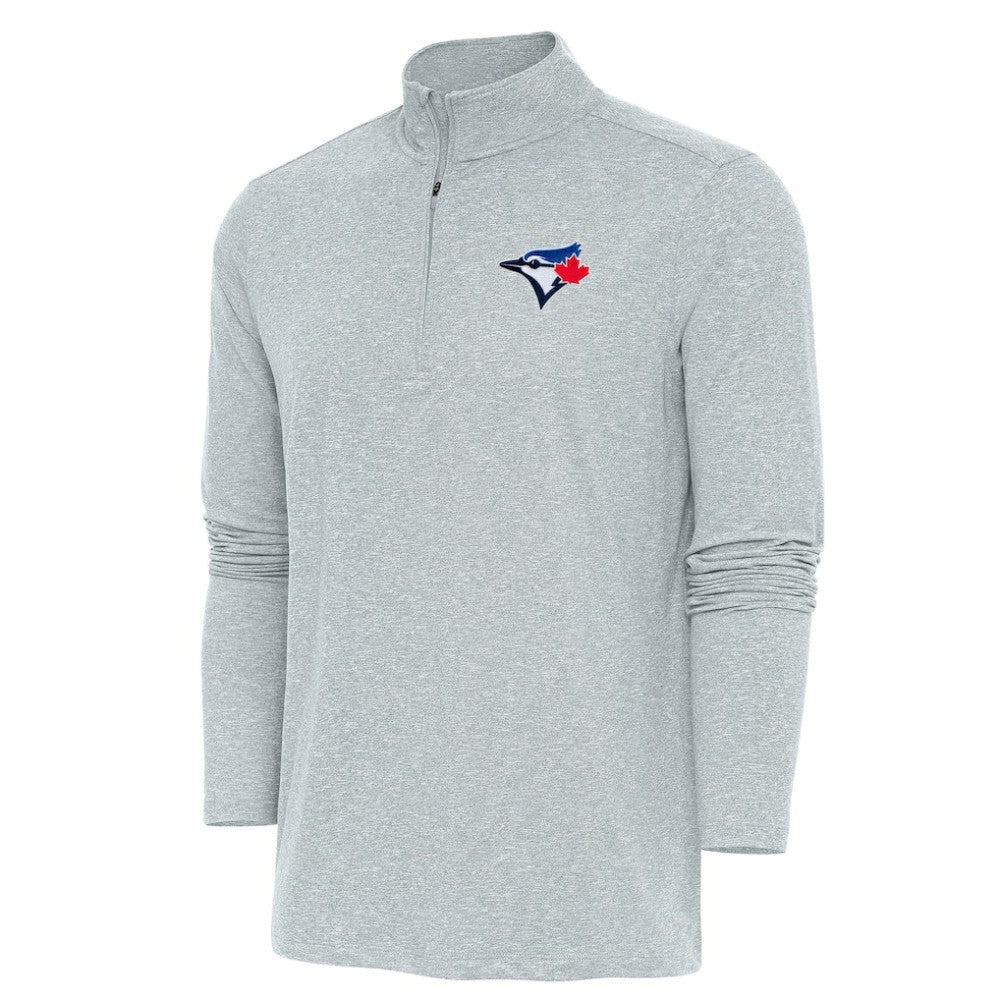 Toronto Blue Jays Antigua Hunk Quarter-Zip Pullover Top Outlet