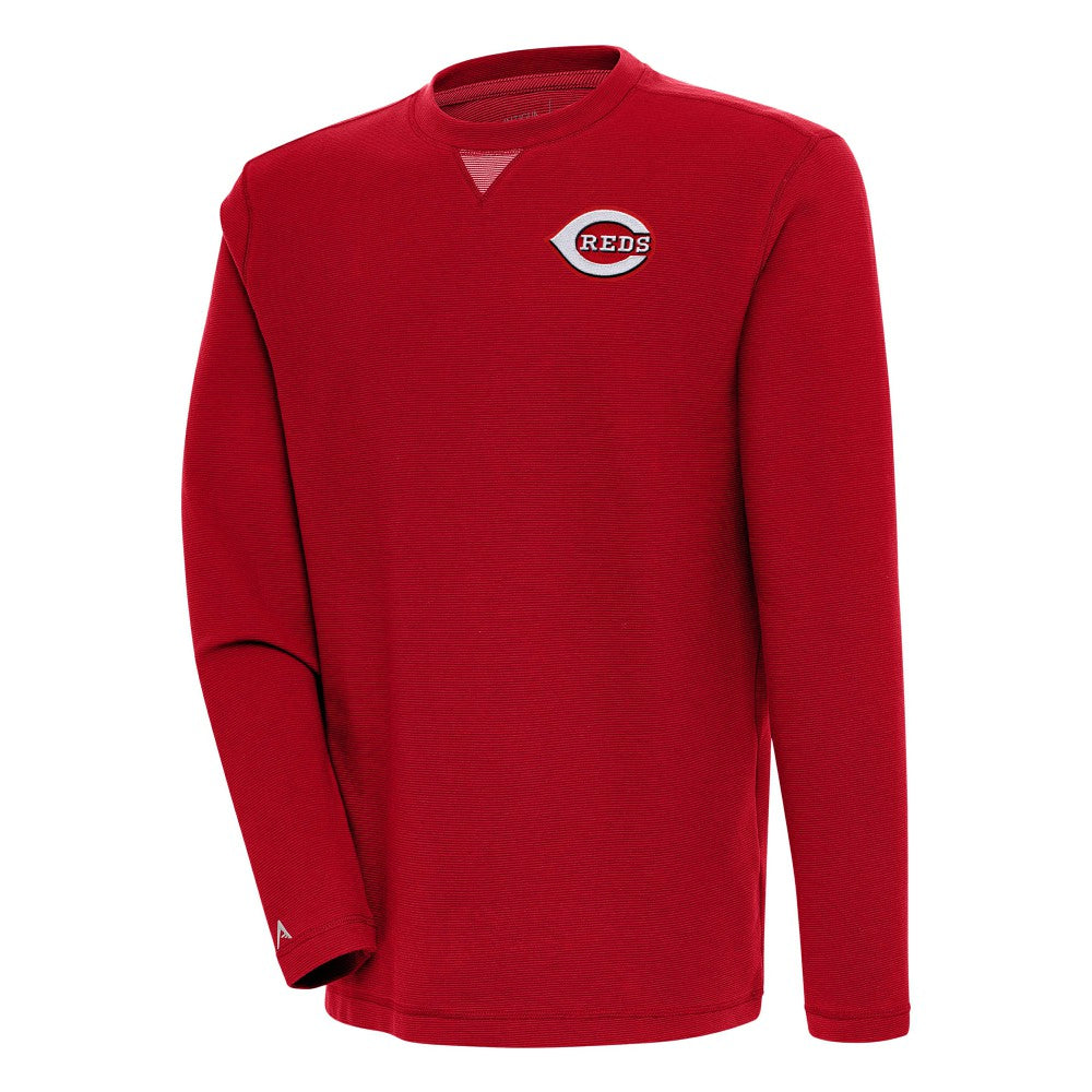 Cincinnati Reds Antigua Flier Bunker Pullover Sweatshirt Online