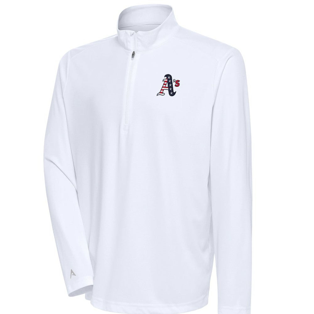 Athletics Antigua Patriotic Tribute Quarter-Zip Pullover Top Near Me