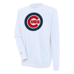 Chicago Cubs Antigua Victory Crewneck Chenille Pullover Sweatshirt for sale