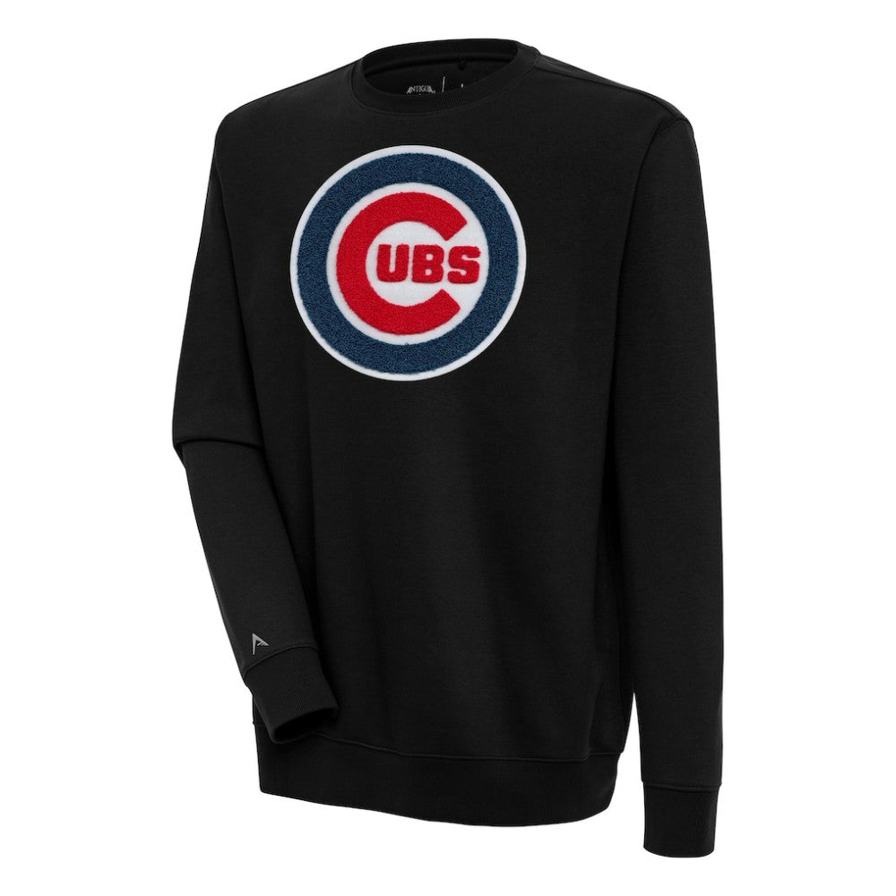 Chicago Cubs Antigua Victory Crewneck Chenille Pullover Sweatshirt Outlet