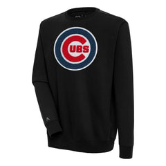 Chicago Cubs Antigua Victory Crewneck Chenille Pullover Sweatshirt Outlet