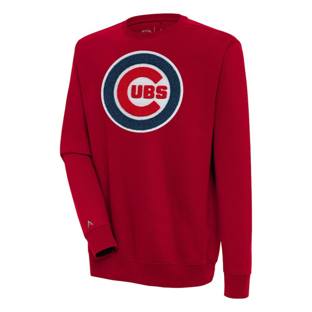 Chicago Cubs Antigua Victory Crewneck Chenille Pullover Sweatshirt Sale