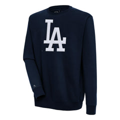 Los Angeles Dodgers Antigua Victory Crewneck Chenille Pullover Sweatshirt Discount