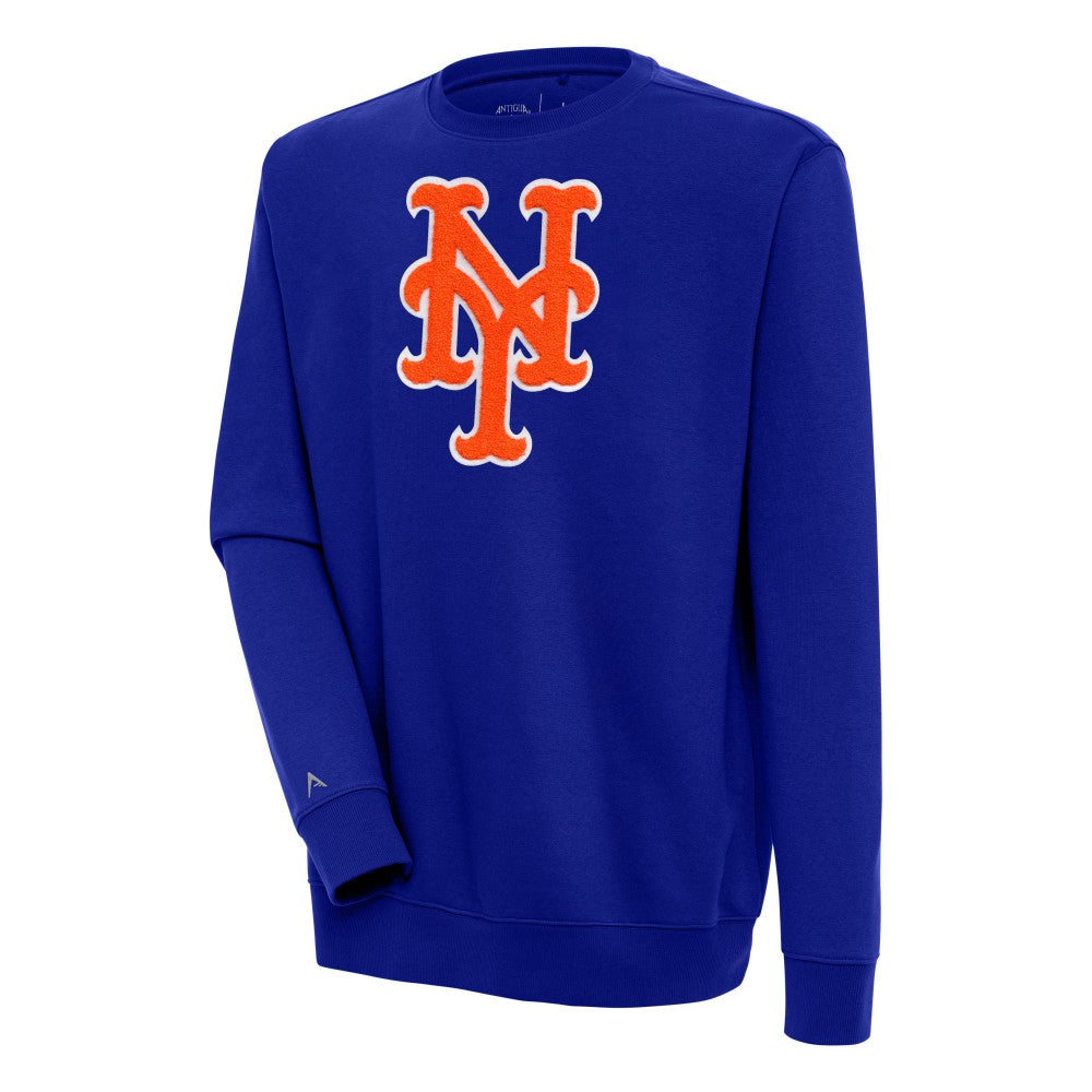 New York Mets Antigua Victory Crewneck Chenille Pullover Sweatshirt Near Me