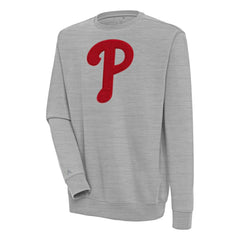 Philadelphia Phillies Antigua Victory Crewneck Chenille Pullover Sweatshirt Discount