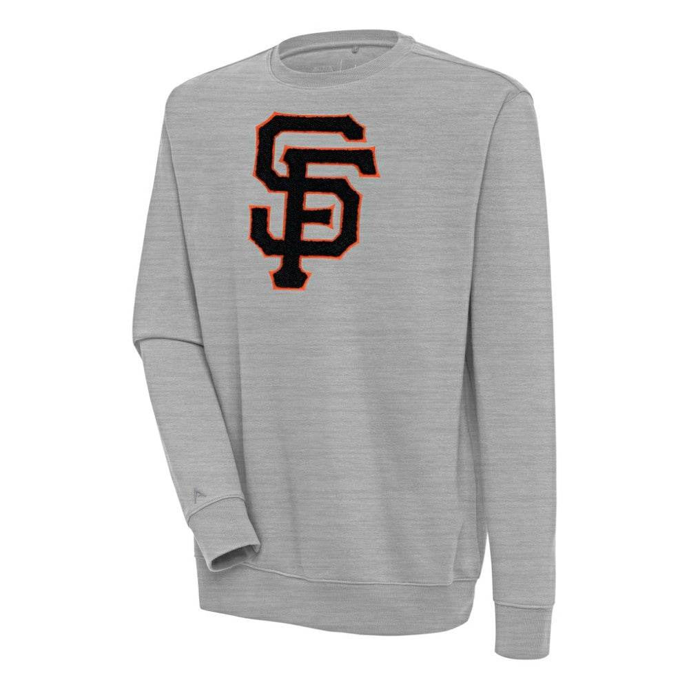 San Francisco Giants Antigua Victory Crewneck Chenille Pullover Sweatshirt Outlet