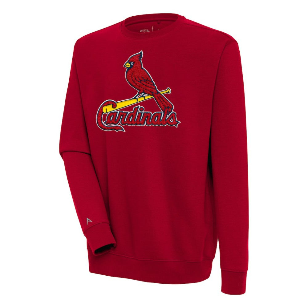 St. Louis Cardinals Antigua Victory Crewneck Chenille Pullover Sweatshirt for sale