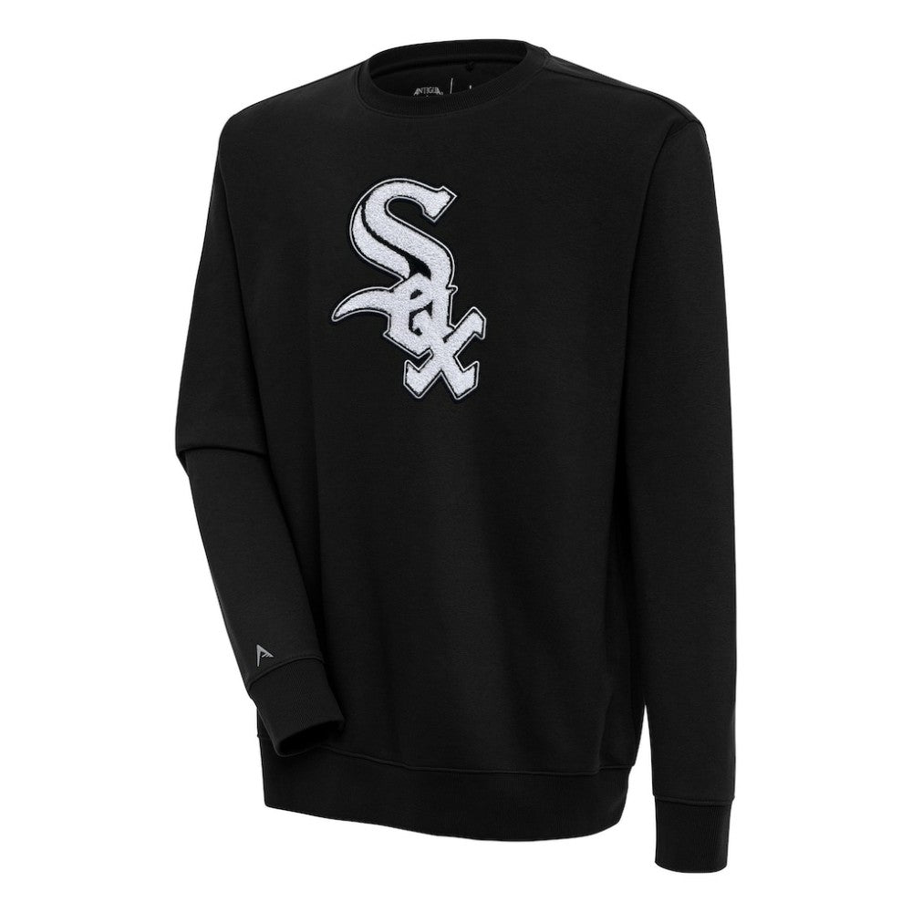 Chicago White Sox Antigua Victory Crewneck Chenille Pullover Sweatshirt Discount