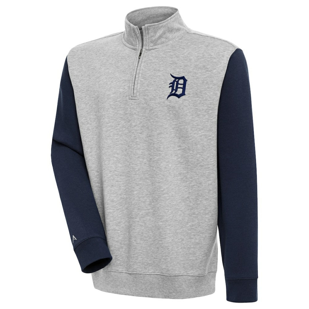 Detroit Tigers Antigua Victory Colorblock Quarter-Zip Pullover Top Near Me