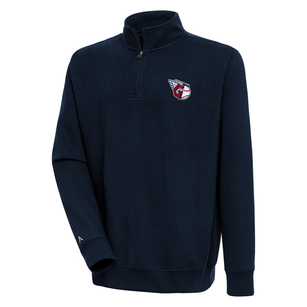 Cleveland Guardians Antigua Victory Quarter-Zip Pullover Top Near Me