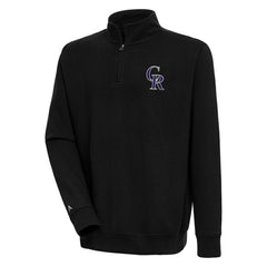 Colorado Rockies Antigua Victory Quarter-Zip Pullover Top Outlet