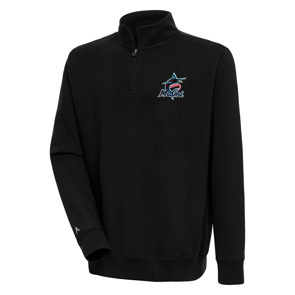 Miami Marlins Antigua Victory Quarter-Zip Pullover Top for sale
