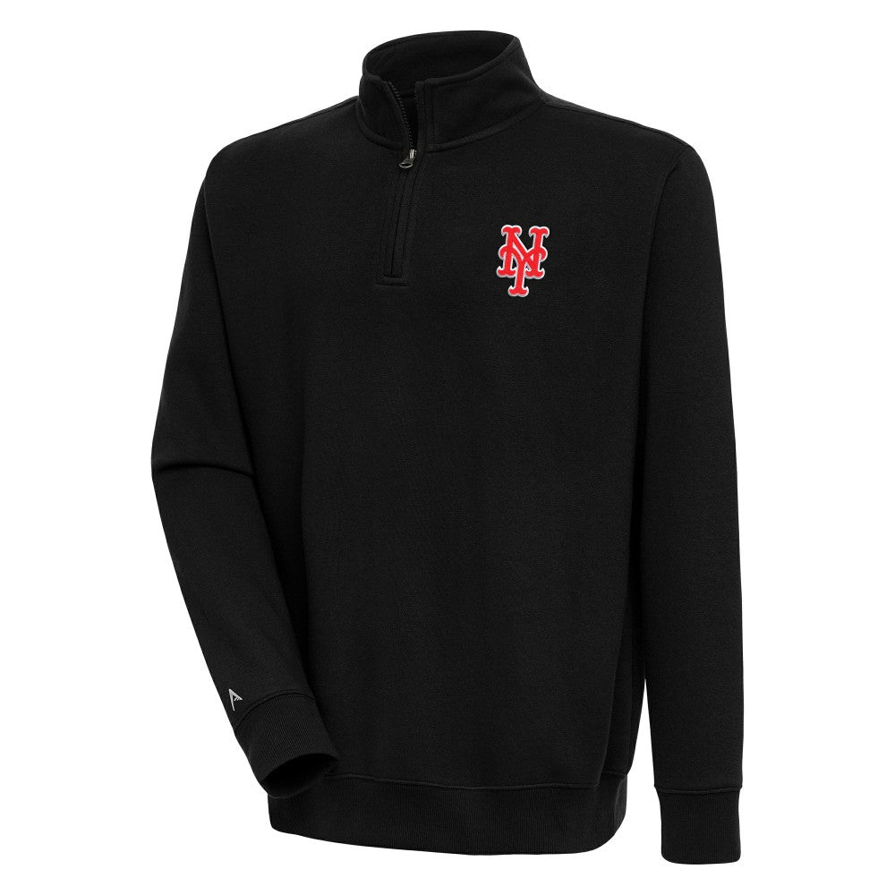 New York Mets Antigua Victory Quarter-Zip Pullover Top Discount