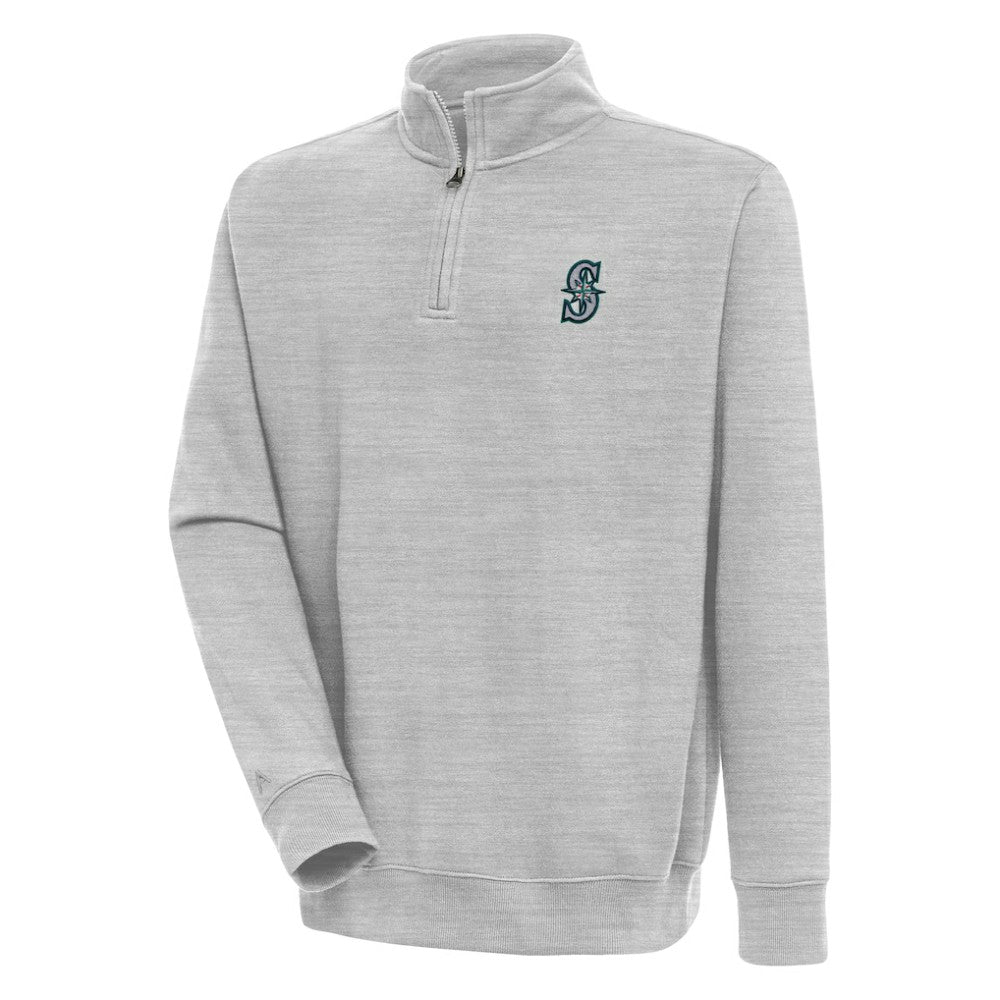 Seattle Mariners Antigua Victory Quarter-Zip Pullover Top for sale