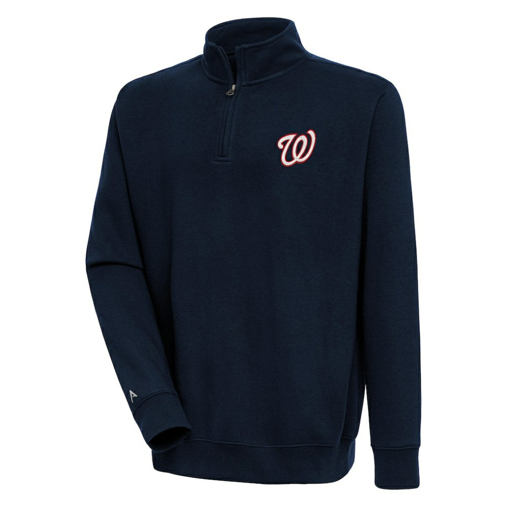Washington Nationals Antigua Victory Quarter-Zip Pullover Top Discount