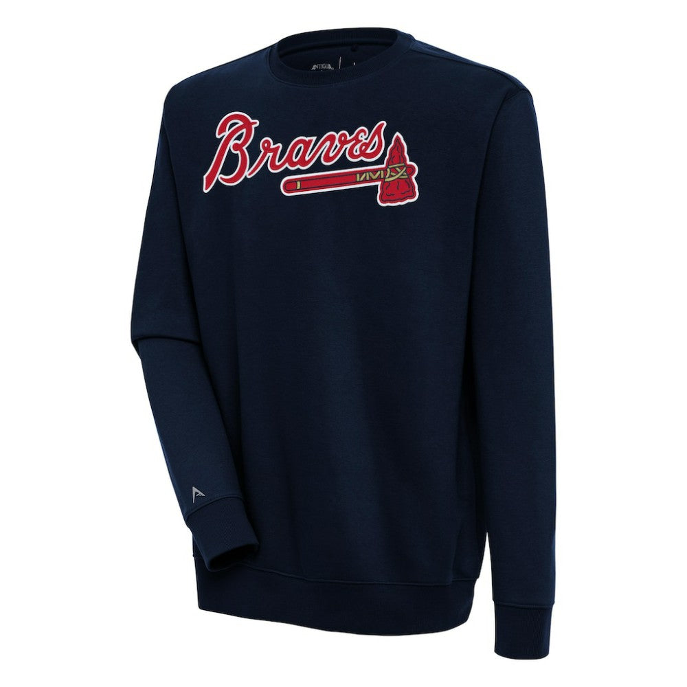 Atlanta Braves Antigua Victory Pullover Sweatshirt Discount
