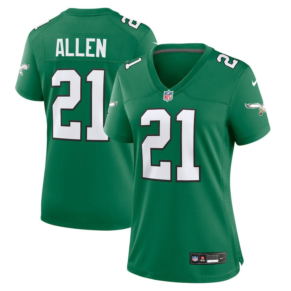 Eric Allen Philadelphia Eagles Women's Alternate Game Jersey - Kelly Green - Nike