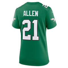 Eric Allen Philadelphia Eagles Women's Alternate Game Jersey - Kelly Green - Nike