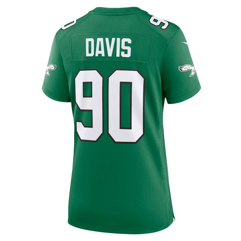 Jordan Davis Philadelphia Eagles Women's Alternate Game Jersey - Kelly Green - Nike