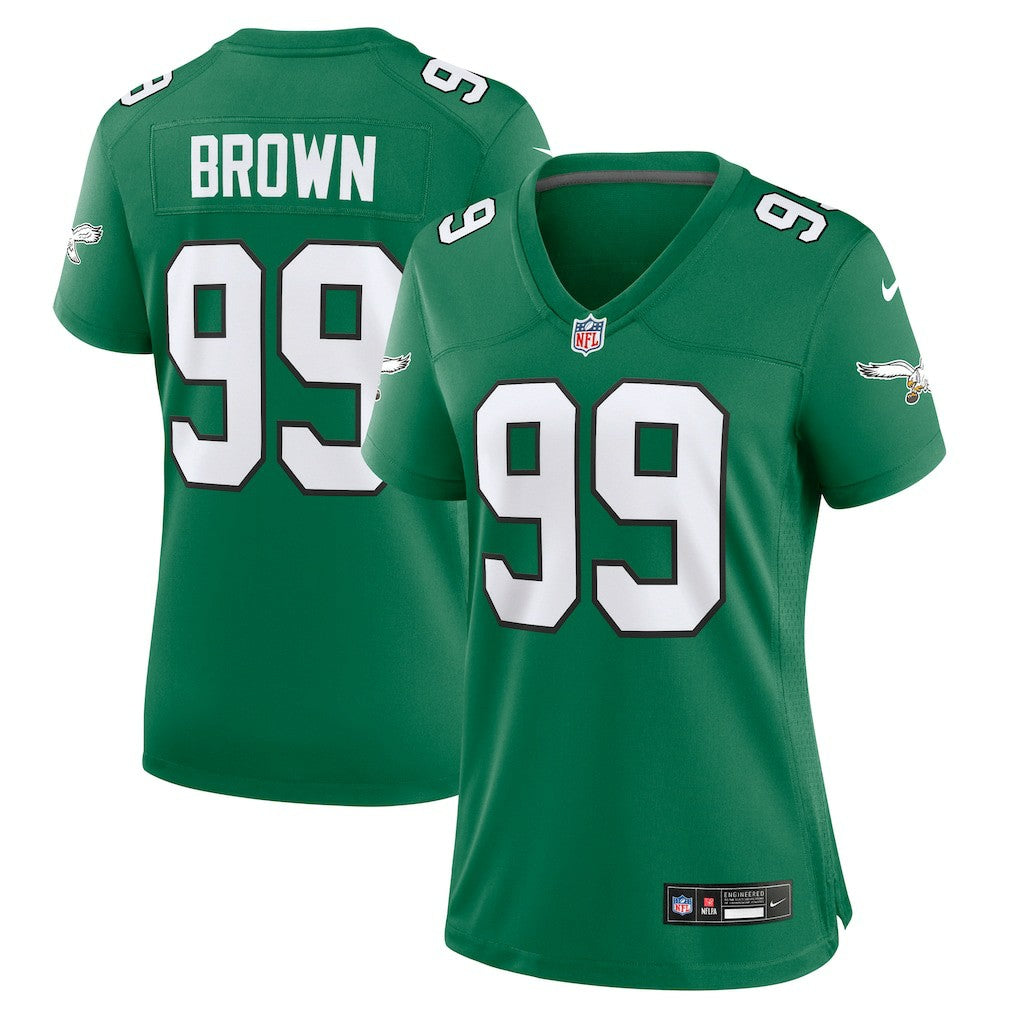 Jerome Brown Philadelphia Eagles Women's Alternate Game Jersey - Kelly Green - Nike