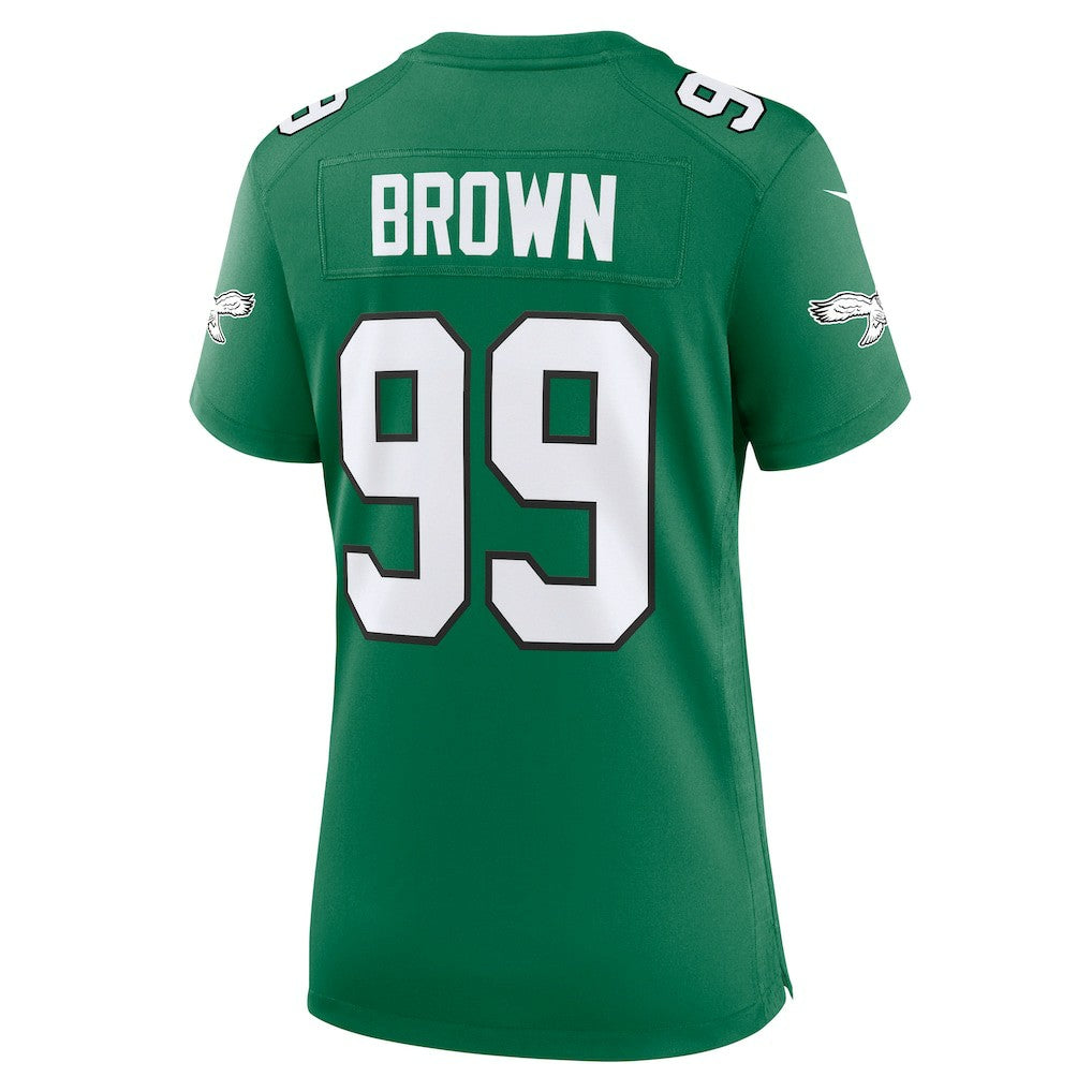 Jerome Brown Philadelphia Eagles Women's Alternate Game Jersey - Kelly Green - Nike