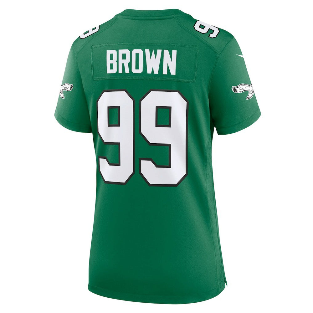 Jerome Brown Philadelphia Eagles Women's Alternate Game Jersey - Kelly Green - Nike
