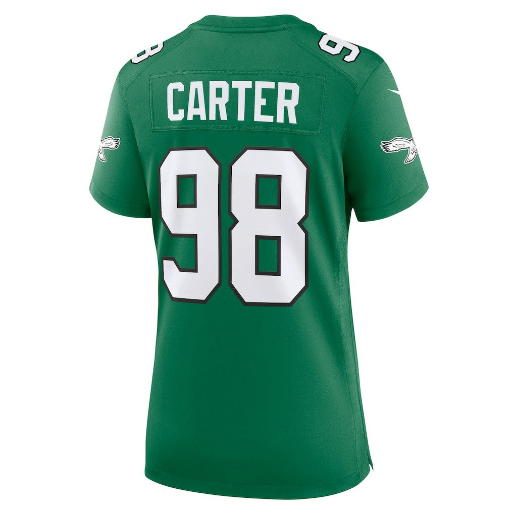 Jalen Carter Philadelphia Eagles Women's Alternate Game Jersey - Kelly Green - Nike