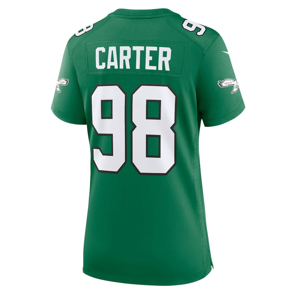 Jalen Carter Philadelphia Eagles Women's Alternate Game Jersey - Kelly Green - Nike