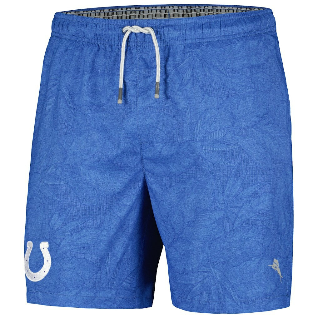 Indianapolis Colts Naples Layered Leaves Swim Trunks - Royal - Tommy Bahama
