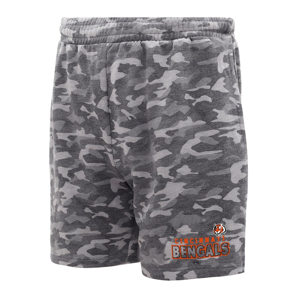 Cincinnati Bengals Concepts Sport Biscayne Camo Shorts - Charcoal - NFL