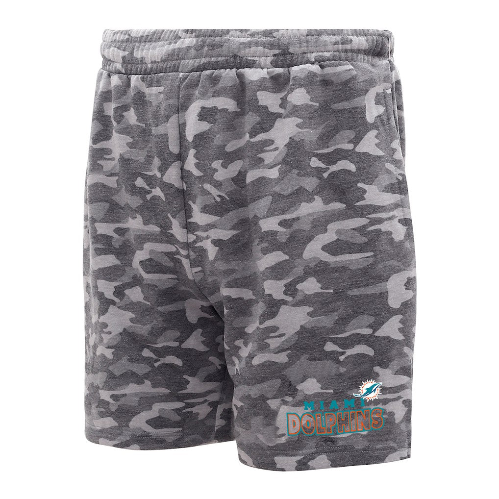 Miami Dolphins Concepts Sport Biscayne Camo Shorts - Charcoal - NFL