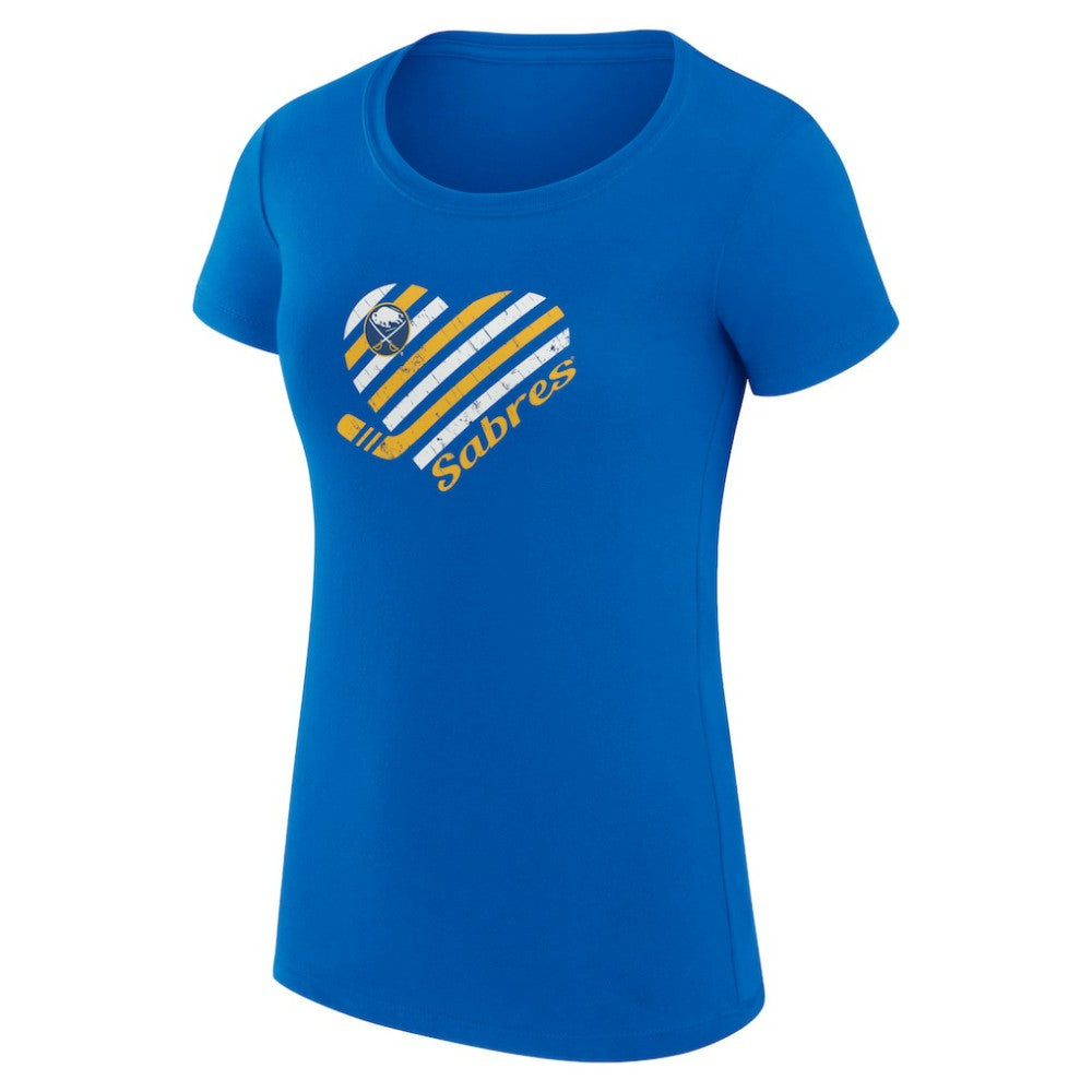 Buffalo Sabres G-III 4Her by Carl Banks Women's Super-Slim Fit Lightweight Heart T-Shirt - Royal | NHL near me