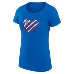 New York Rangers G-III 4Her by Carl Banks Women's Super-Slim Fit Lightweight Heart T-Shirt - Royal | NHL online