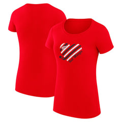 Detroit Red Wings G-III 4Her by Carl Banks Women's Super-Slim Fit Lightweight Heart T-Shirt - Red | NHL Lifestyle