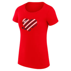 Detroit Red Wings G-III 4Her by Carl Banks Women's Super-Slim Fit Lightweight Heart T-Shirt - Red | NHL Lifestyle