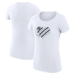 Los Angeles Kings G-III 4Her by Carl Banks Women's Super-Slim Fit Lightweight Heart T-Shirt - White | NHL near me